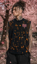 “Silence Screams Loudest” Bleached Distressed Sleeveless Tee