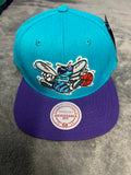 Charlotte Hornets Mitchell & Ness Adjustable Snapback – Teal & Purple